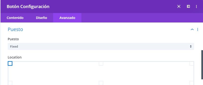 divi posición fija