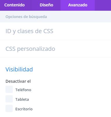 ocultar botón en divi