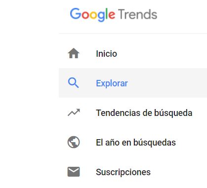 google trends secciones