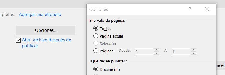 exportar pdf rango de páginas