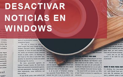 Desactivar noticias de la barra de tareas en Windows